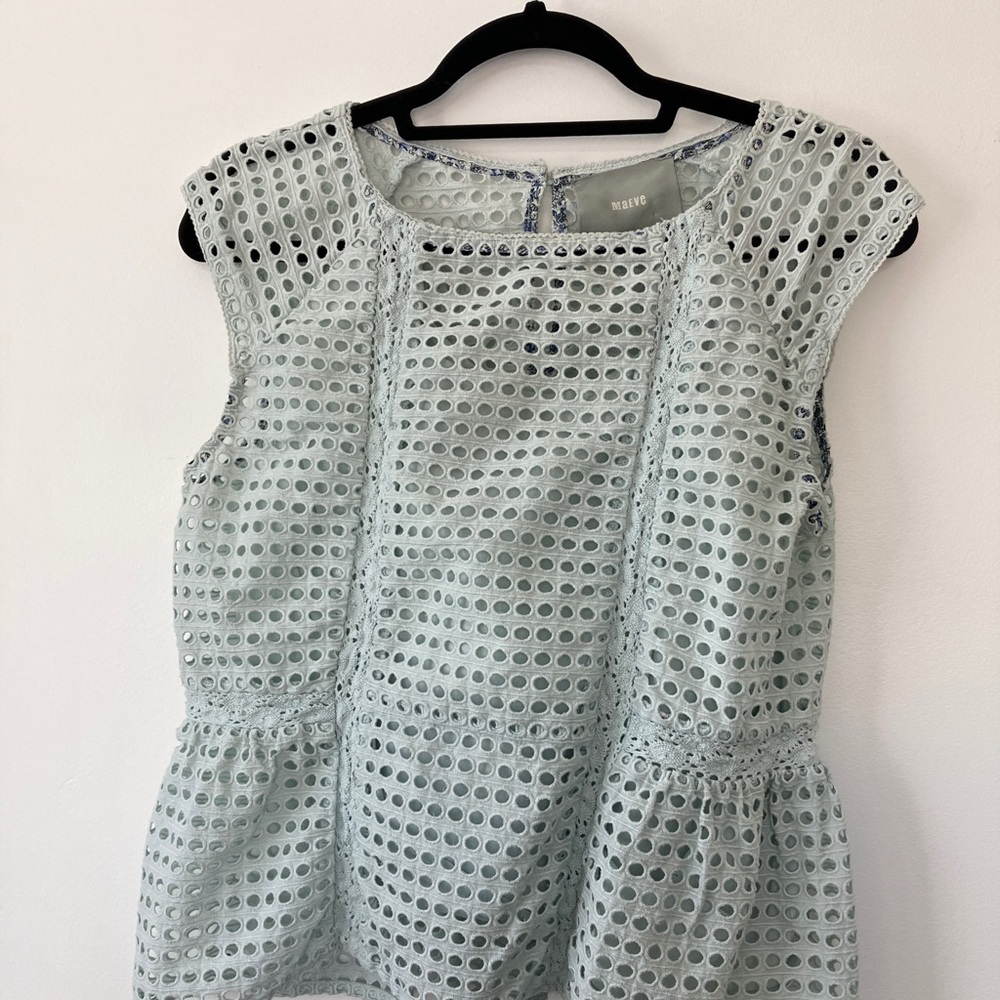 Maeve Sleeveless Eyelet Top